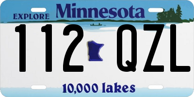 MN license plate 112QZL