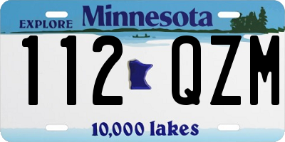 MN license plate 112QZM