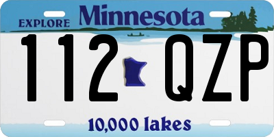 MN license plate 112QZP