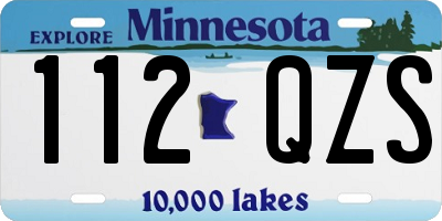 MN license plate 112QZS