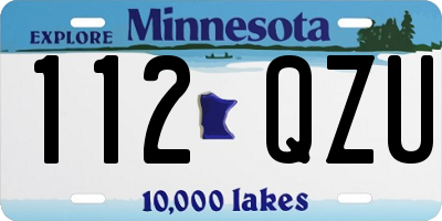 MN license plate 112QZU