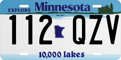 MN license plate 112QZV