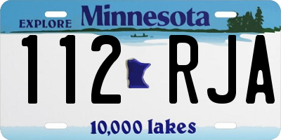 MN license plate 112RJA