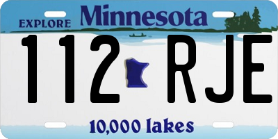 MN license plate 112RJE