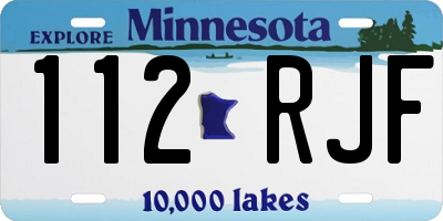 MN license plate 112RJF
