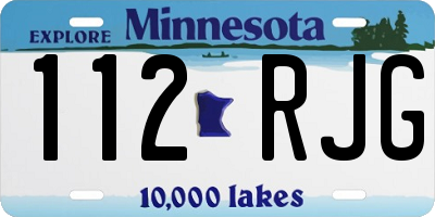 MN license plate 112RJG