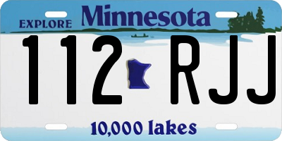 MN license plate 112RJJ