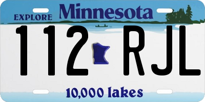 MN license plate 112RJL