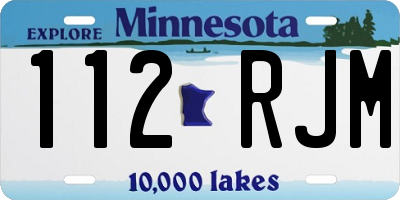 MN license plate 112RJM