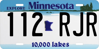 MN license plate 112RJR