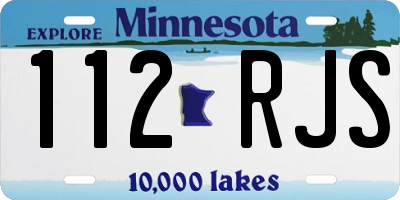 MN license plate 112RJS