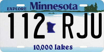 MN license plate 112RJU