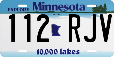 MN license plate 112RJV