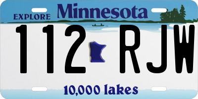 MN license plate 112RJW