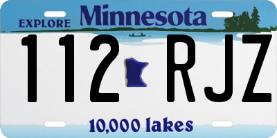 MN license plate 112RJZ