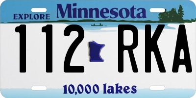 MN license plate 112RKA