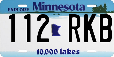 MN license plate 112RKB