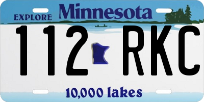 MN license plate 112RKC