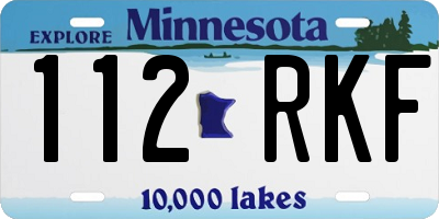 MN license plate 112RKF