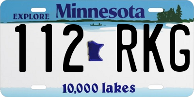 MN license plate 112RKG