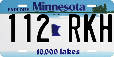 MN license plate 112RKH