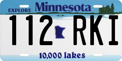 MN license plate 112RKI