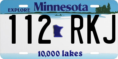 MN license plate 112RKJ