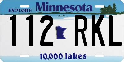 MN license plate 112RKL