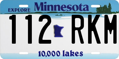 MN license plate 112RKM