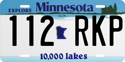 MN license plate 112RKP