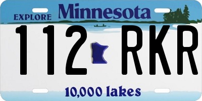 MN license plate 112RKR