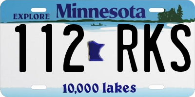 MN license plate 112RKS