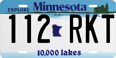 MN license plate 112RKT