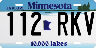 MN license plate 112RKV