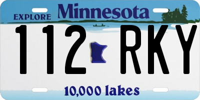 MN license plate 112RKY