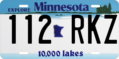 MN license plate 112RKZ