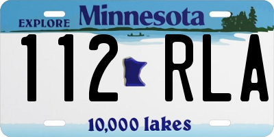 MN license plate 112RLA