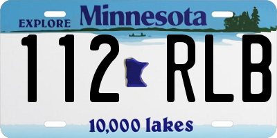 MN license plate 112RLB