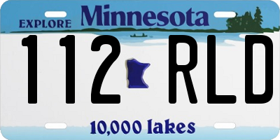 MN license plate 112RLD