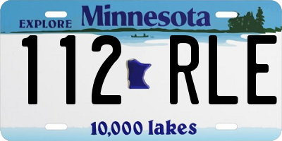 MN license plate 112RLE