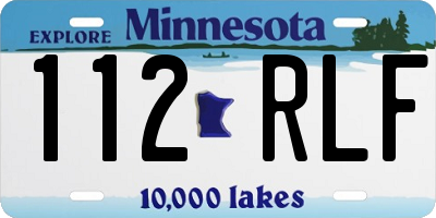 MN license plate 112RLF
