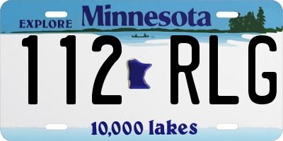 MN license plate 112RLG