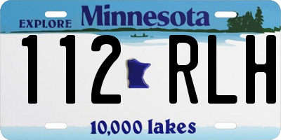 MN license plate 112RLH