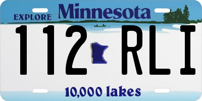 MN license plate 112RLI