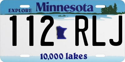 MN license plate 112RLJ
