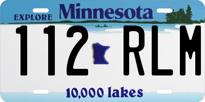 MN license plate 112RLM