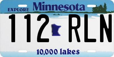 MN license plate 112RLN