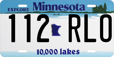 MN license plate 112RLO