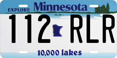 MN license plate 112RLR