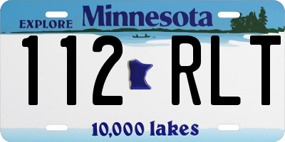 MN license plate 112RLT